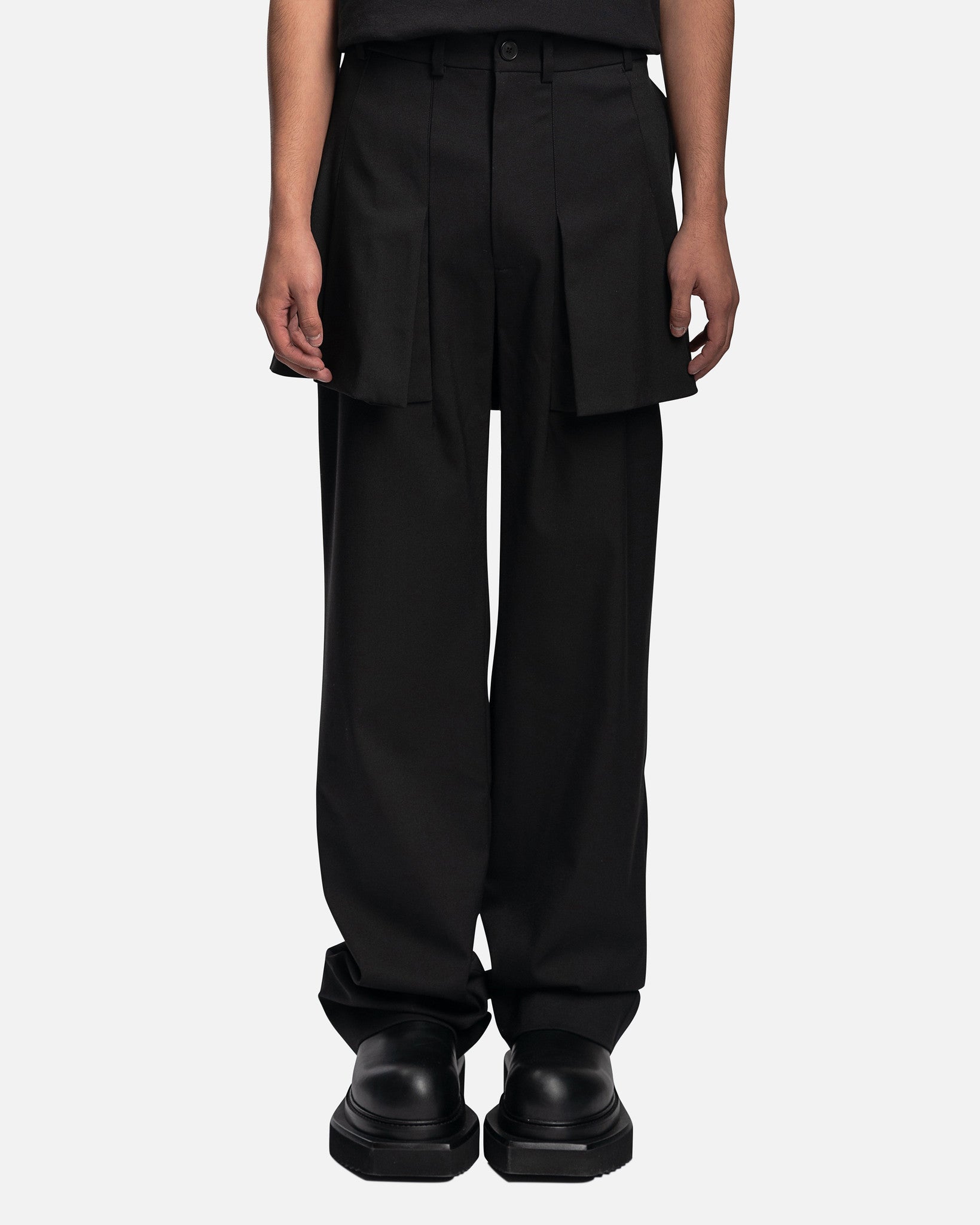 Harpoon Skirt Trousers in Aubergine Black – SVRN