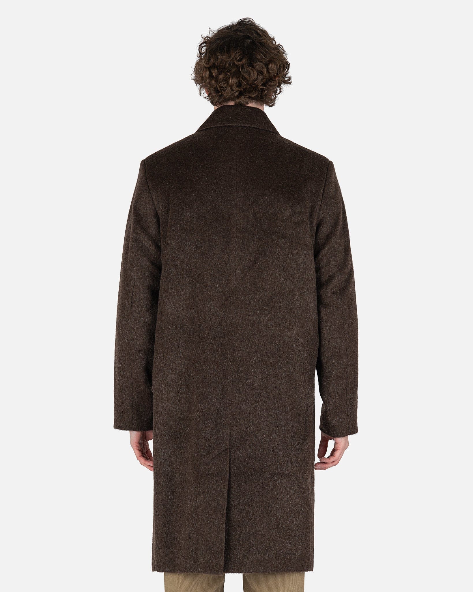 Esco Coat in Brown Mohair